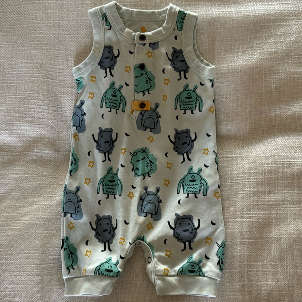 Finn + Emma Organic Cotton Monster Romper